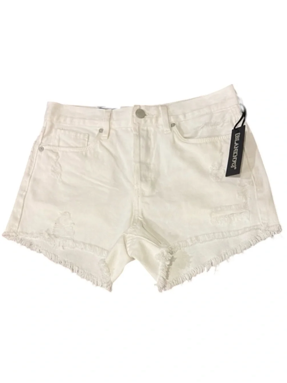 BlankNYC White Distressed Cutoff Denim Shorts Size 26 | 3” Inseam NWT